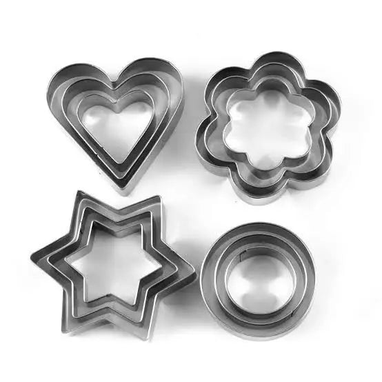 Stainless Steel Biscuit Cookie Cutter DIY Mold 12Pcs Set mf gadgetshub