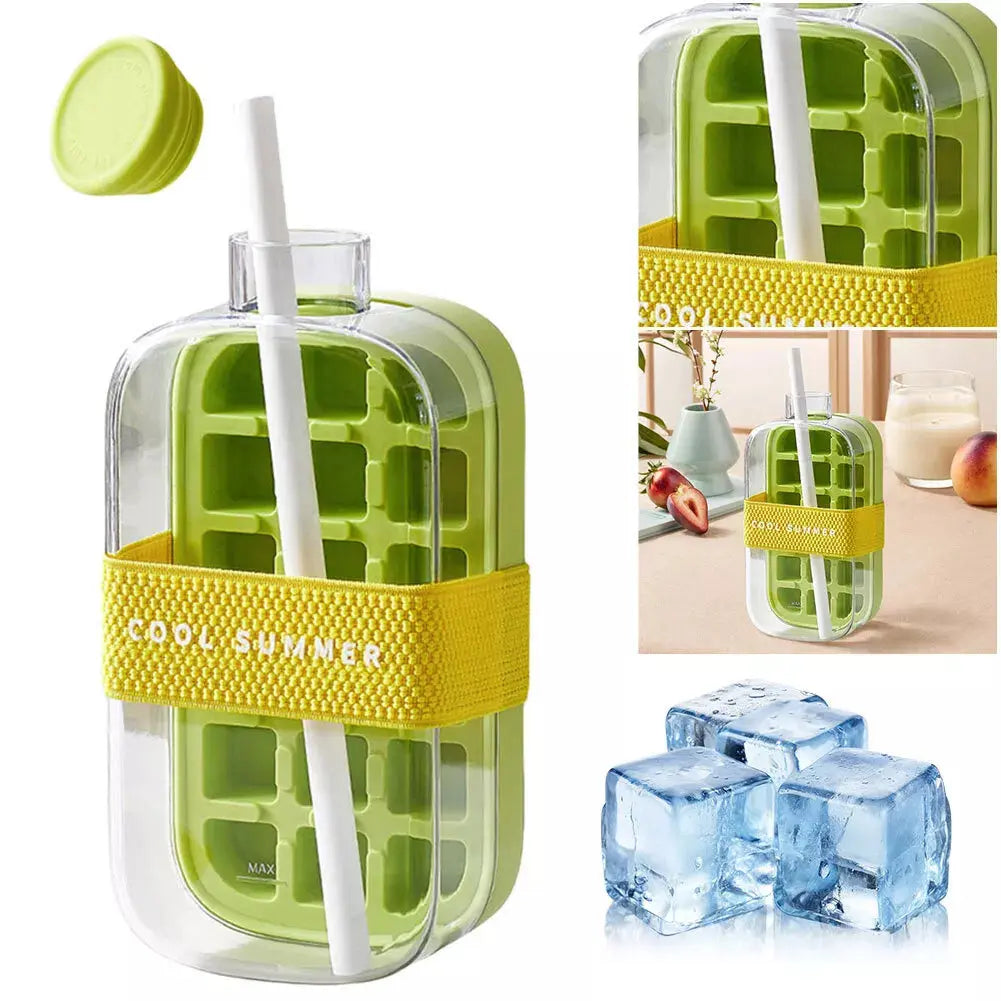 2in1 Ice Maker Ice Cube Bottle