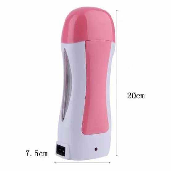 3 in 1 Depilatory Wax Roll On Heater With Epilator Machine with Wax Refill and Strips for Women