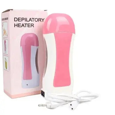 3 in 1 Depilatory Wax Roll On Heater With Epilator Machine with Wax Refill and Strips for Women