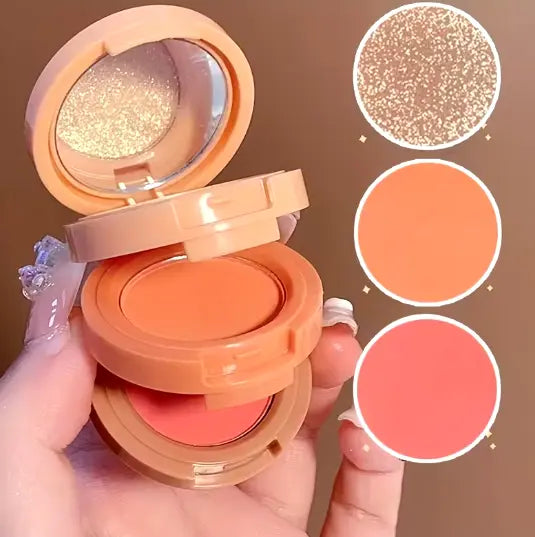 3 in 1 Highlighter Blush Palette