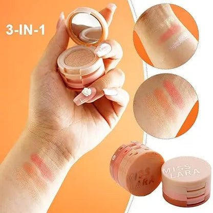 3 in 1 Highlighter Blush Palette