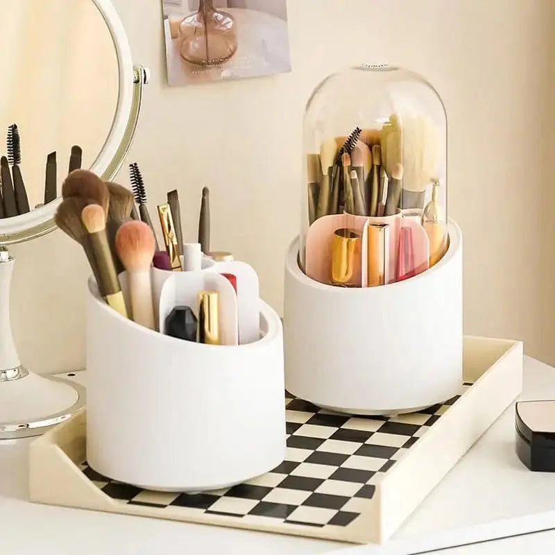360 degree rotating makeup brush holder