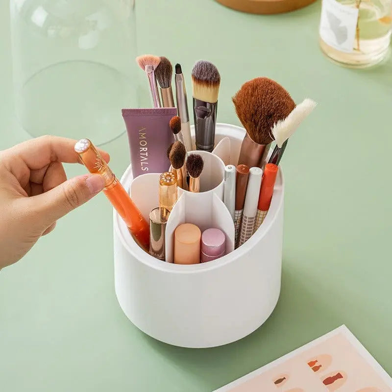 360 degree rotating makeup brush holder