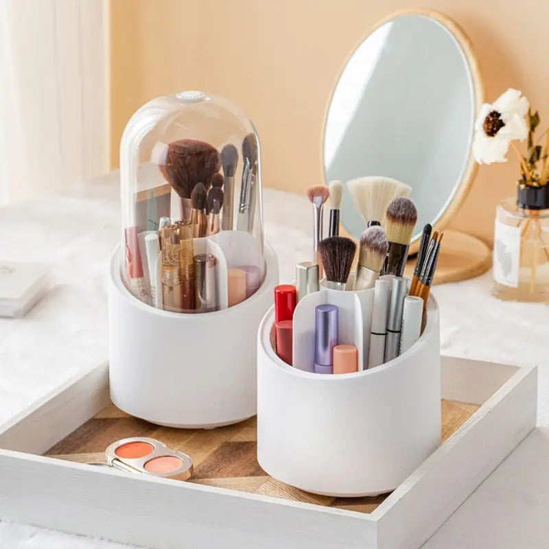 360 degree rotating makeup brush holder
