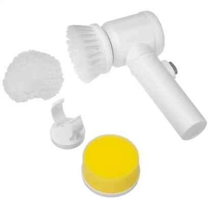 5 in 1 Magic Brush Electric Magic Brush Multifunctional Magic Brush with 5 Brush Heads Charging Cord for Home, Kitchen Tiles, Carpet Sink Wash Basin Bath Shower