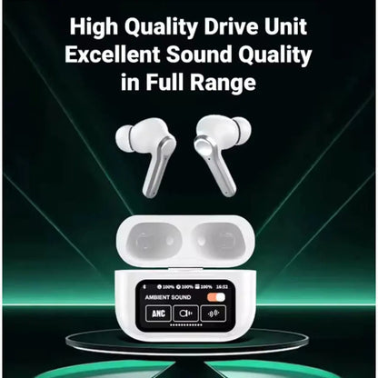 A9 Pro ANC/ENC Display Wireless Earbuds - With Free Cash on Delivery