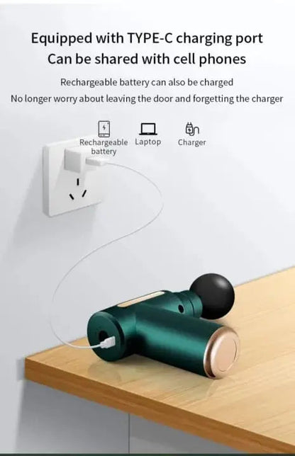 Deep Tissue Massage Gun – Portable Rechargeable Percussion Massager for Muscle Relief & Recovery