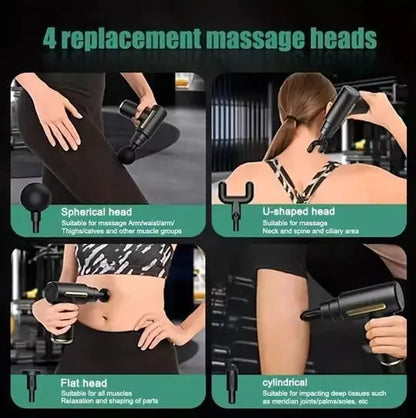 Deep Tissue Massage Gun – Portable Rechargeable Percussion Massager for Muscle Relief & Recovery
