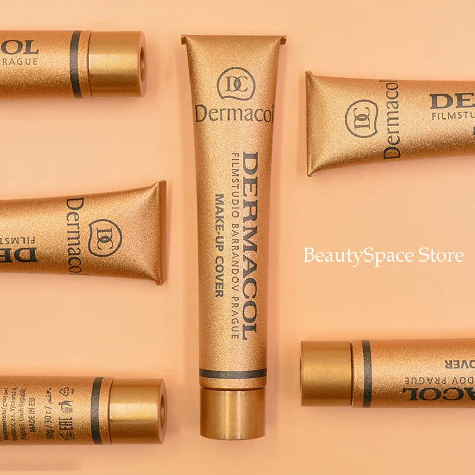 Dermacol tube Makeup Base Liquid Foundation Cover Freckles Acne Marks Waterproof