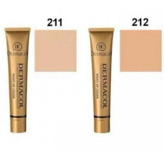 Dermacol tube Makeup Base Liquid Foundation Cover Freckles Acne Marks Waterproof