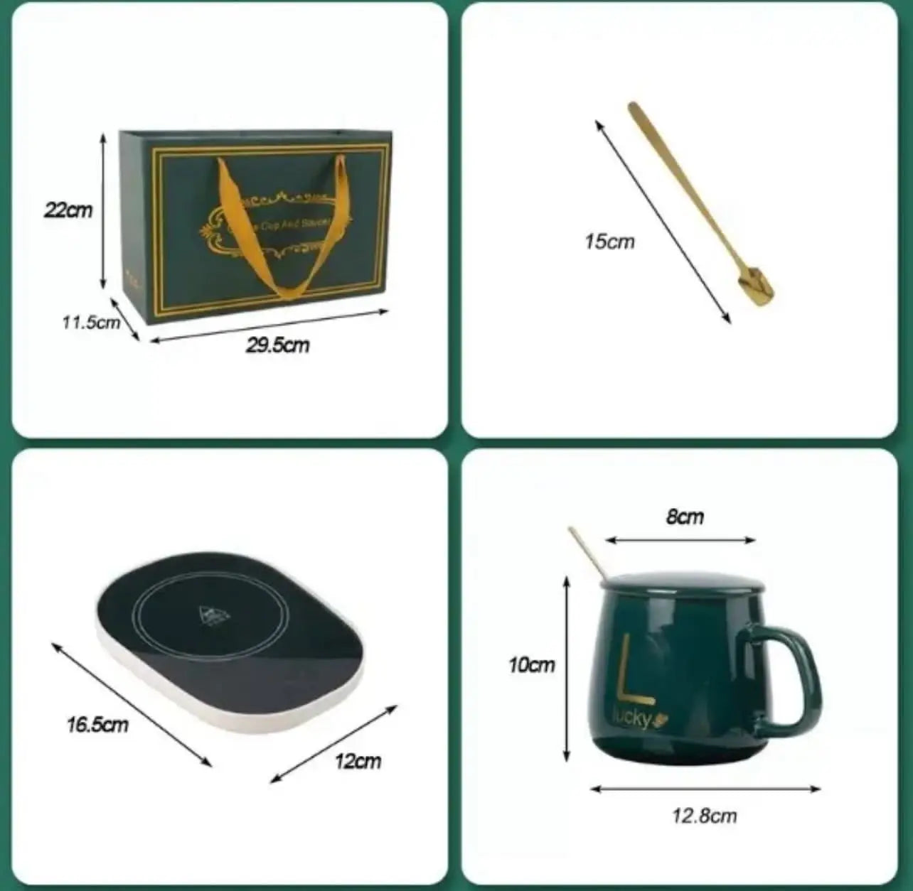 ELECTRIC CUP WARMER WITH SPOON