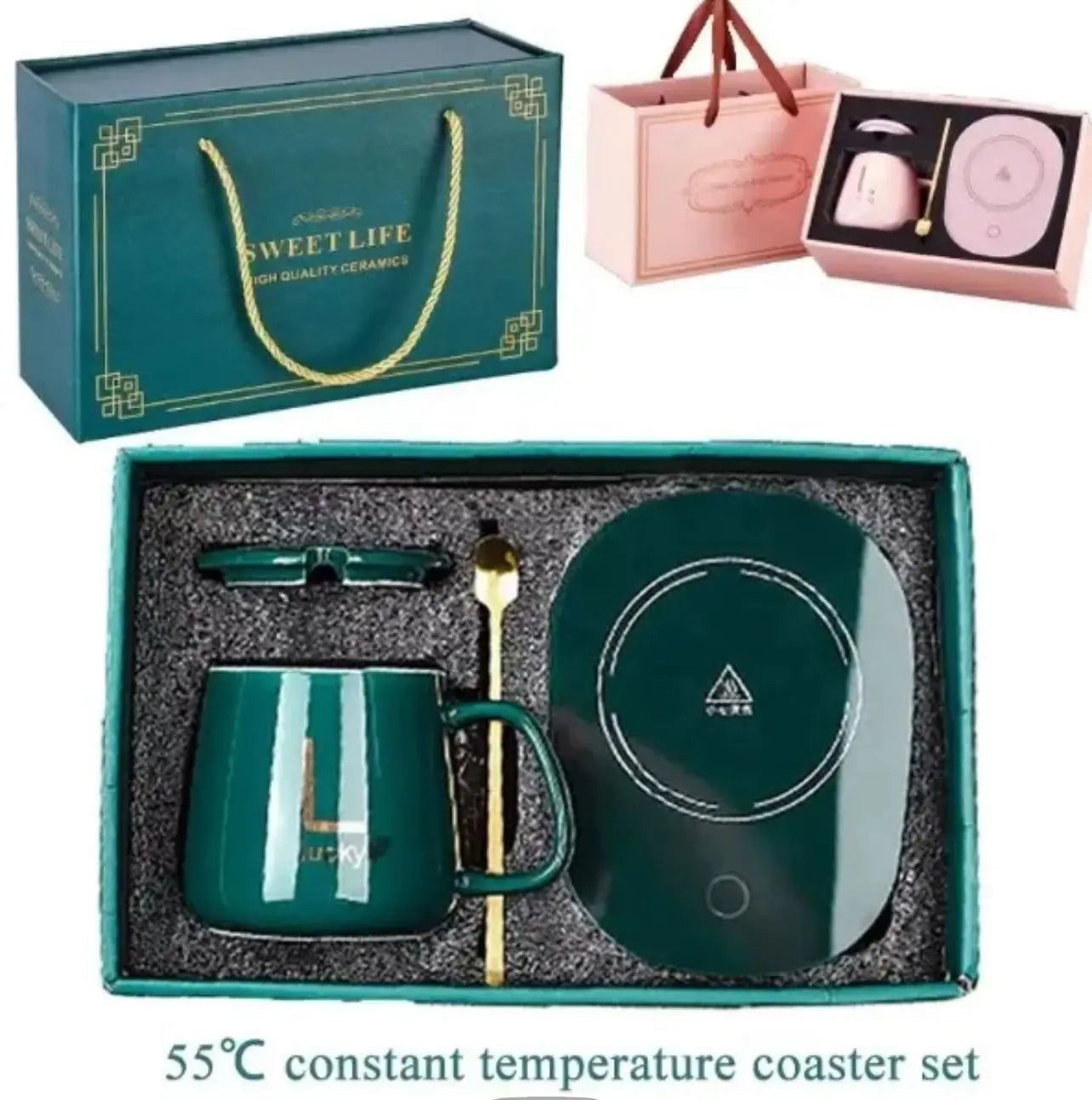 ELECTRIC CUP WARMER WITH SPOON