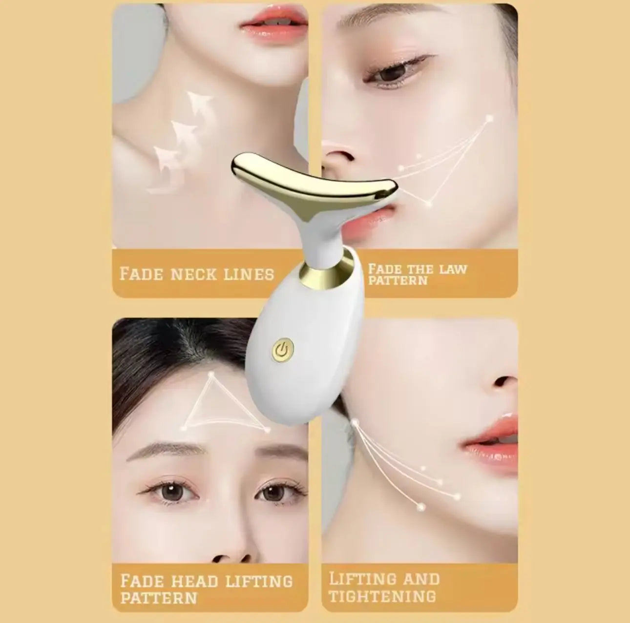 Electric Facial & Neck Massager for Lifting, Firming, and Double Chin Removal