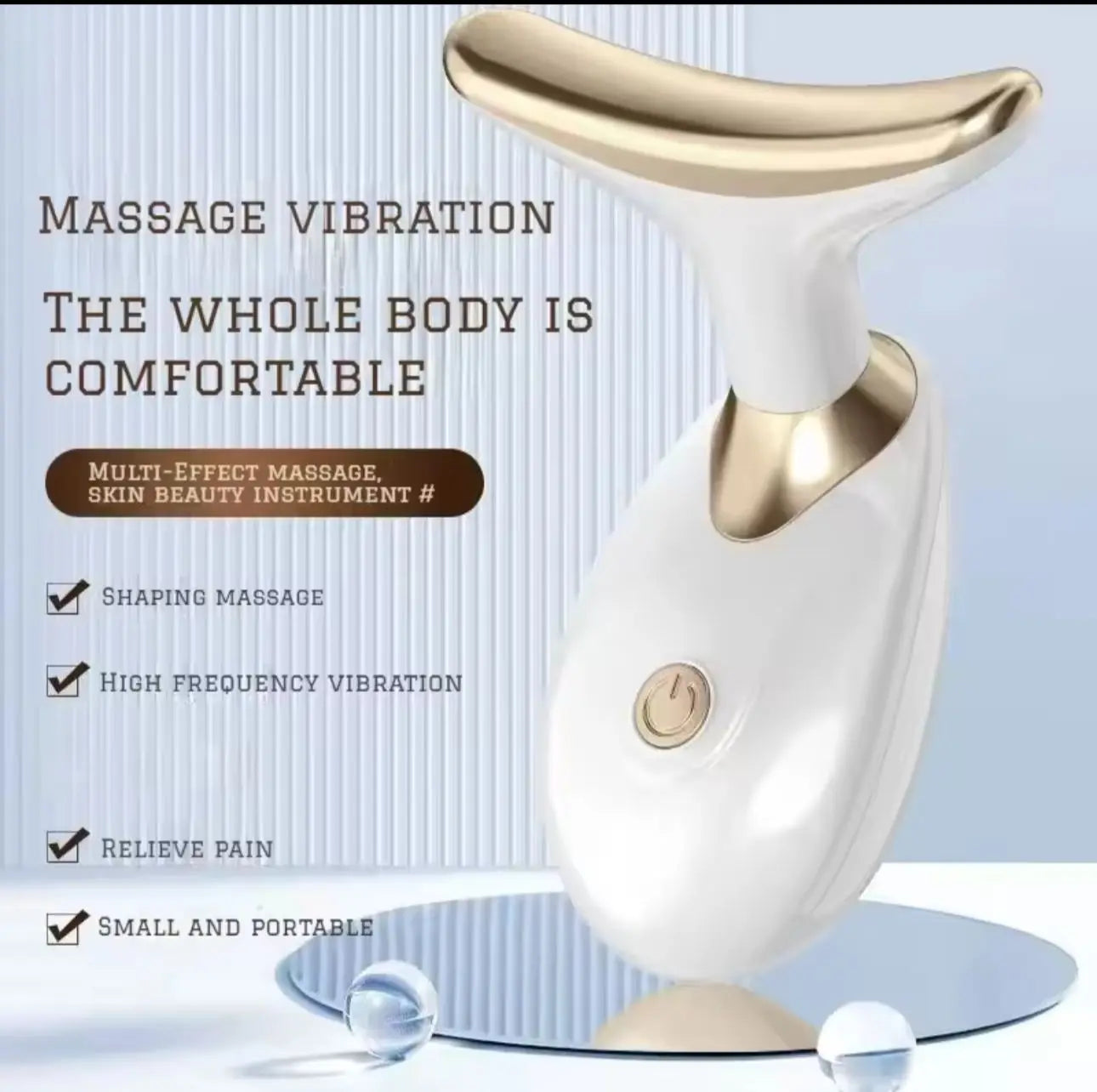 Electric Facial & Neck Massager for Lifting, Firming, and Double Chin Removal