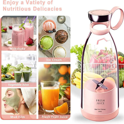 Electric Mini Portable Juicer Blender USB Recahrgeable