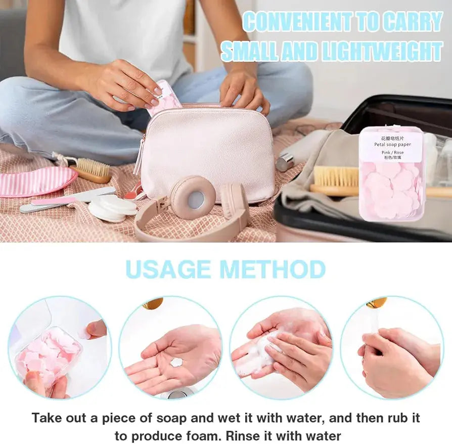 PACK OFF 4PCS FLOWER PAPER SOAP