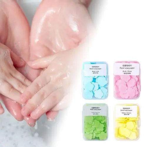 PACK OFF 4PCS FLOWER PAPER SOAP