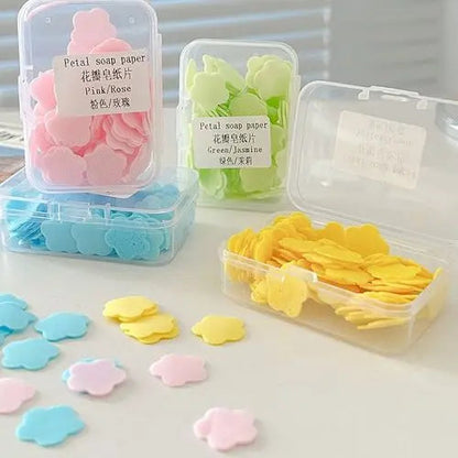 PACK OFF 4PCS FLOWER PAPER SOAP