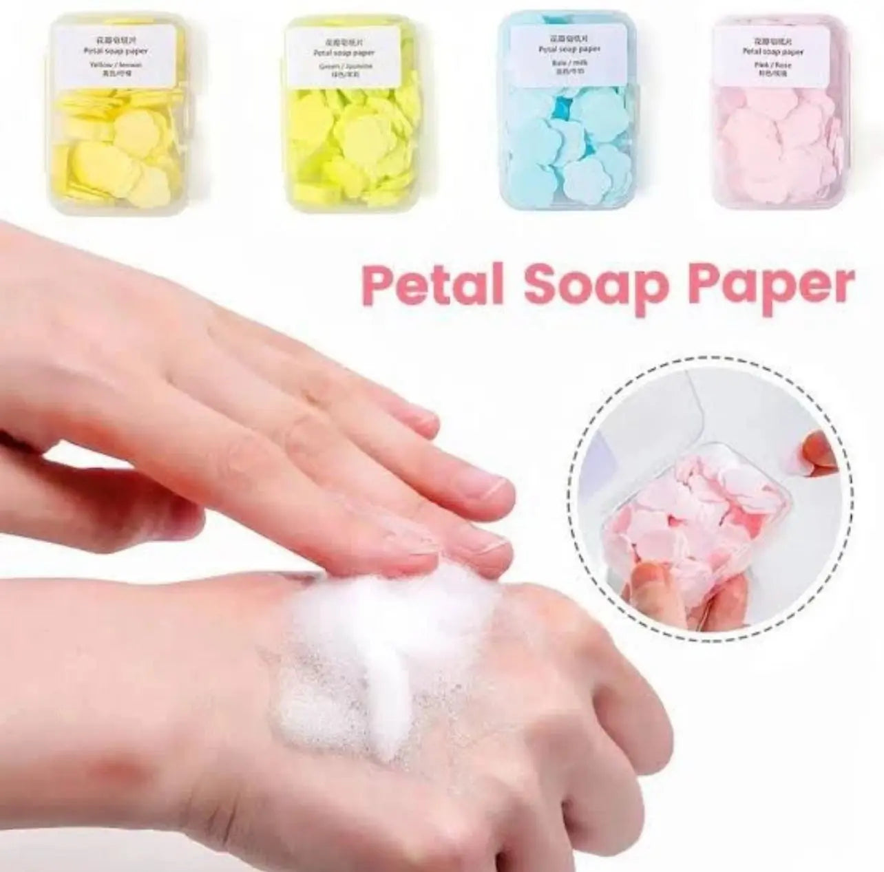 PACK OFF 4PCS FLOWER PAPER SOAP