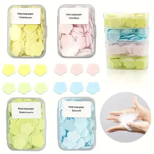 PACK OFF 4PCS FLOWER PAPER SOAP