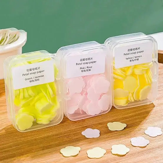 PACK OFF 4PCS FLOWER PAPER SOAP