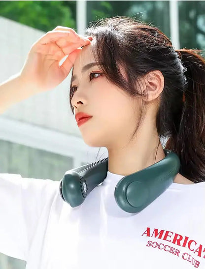 Mini Neck Portable No Bladeless Hanging Neck Rechargeable Air Cooler Mini Summer Sport Fan