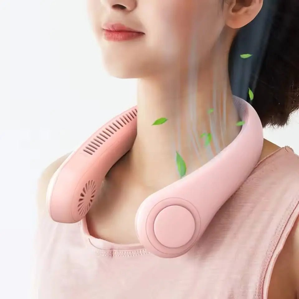 Mini Neck Portable No Bladeless Hanging Neck Rechargeable Air Cooler Mini Summer Sport Fan