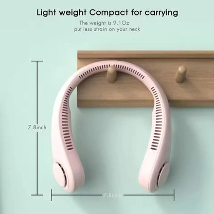 Mini Neck Portable No Bladeless Hanging Neck Rechargeable Air Cooler Mini Summer Sport Fan