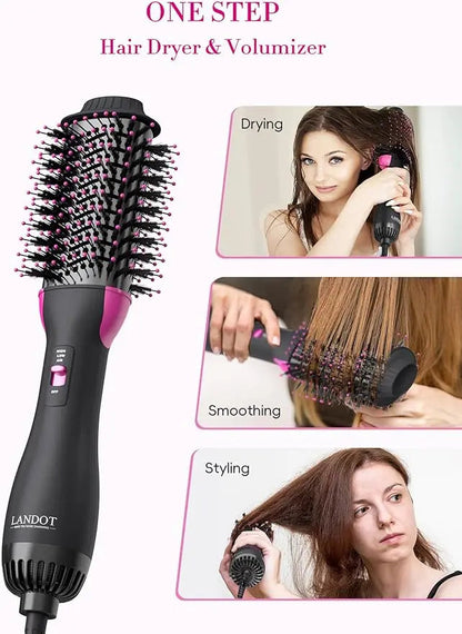 One-Step 3-in-1 Hot Air Brush & Hair Dryer, Volumizer & Styler mf gadgetshub