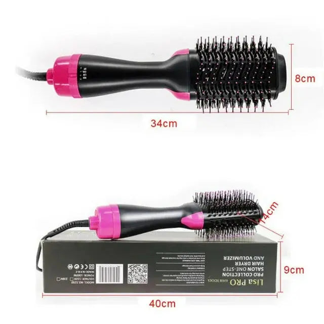 One-Step 3-in-1 Hot Air Brush & Hair Dryer, Volumizer & Styler mf gadgetshub