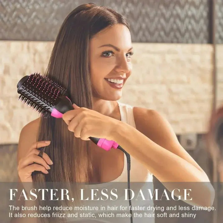 One-Step 3-in-1 Hot Air Brush & Hair Dryer, Volumizer & Styler mf gadgetshub