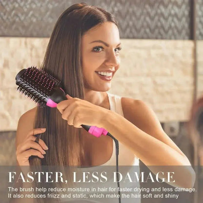 One-Step 3-in-1 Hot Air Brush & Hair Dryer, Volumizer & Styler mf gadgetshub