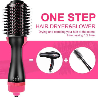 One-Step 3-in-1 Hot Air Brush & Hair Dryer, Volumizer & Styler mf gadgetshub
