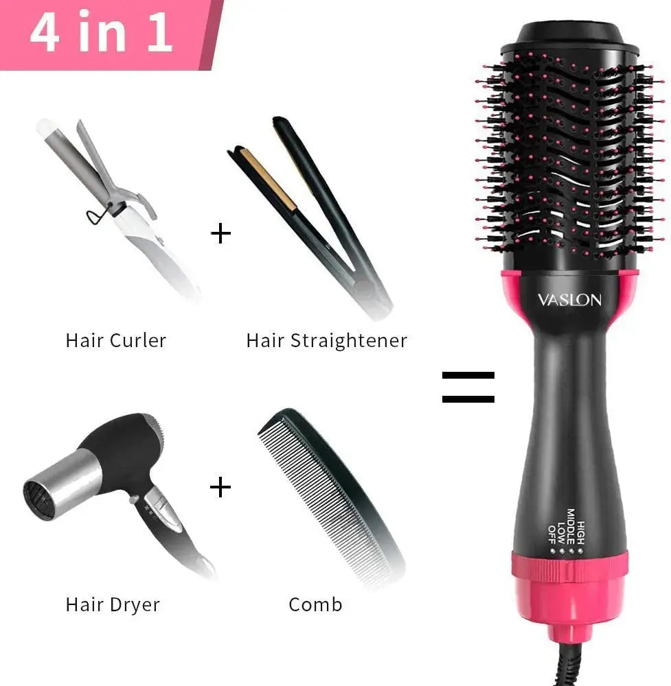 One-Step 3-in-1 Hot Air Brush & Hair Dryer, Volumizer & Styler mf gadgetshub