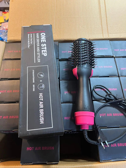 One-Step 3-in-1 Hot Air Brush & Hair Dryer, Volumizer & Styler mf gadgetshub