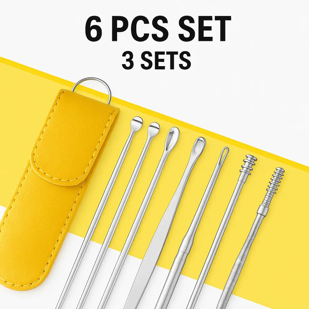 Pack of 3 Ear Wax Cleaning Tool Pouch