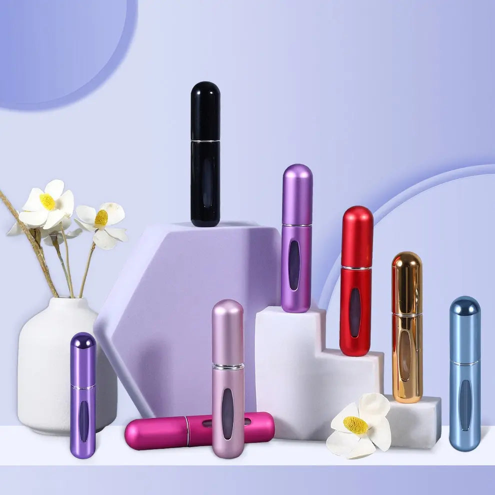 Pack of 5 Portable Mini Refillable Perfume Bottle With Spray.