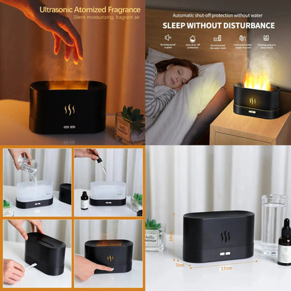 RGB Flame Humidifier and Aroma Diffuser