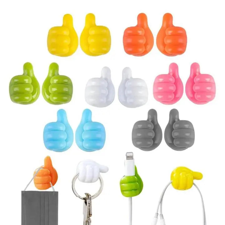 Silicon Thumb Shape Cable Organizer Pack of 10