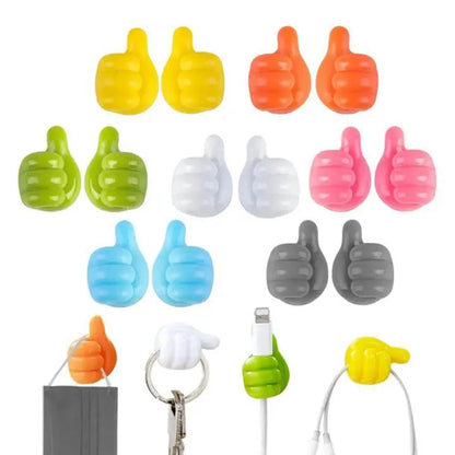 Silicon Thumb Shape Cable Organizer Pack of 10