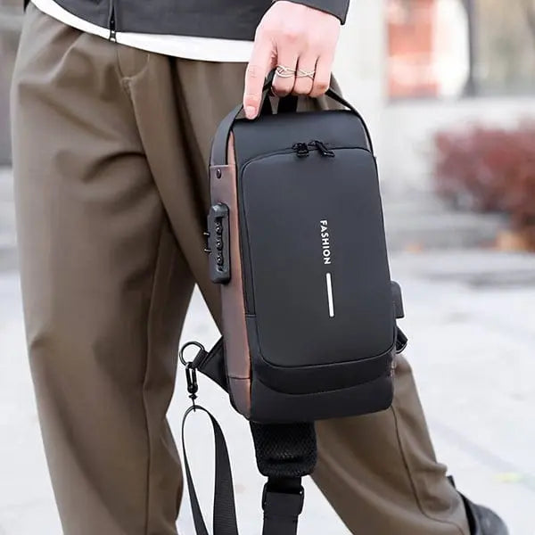 Smart Anti-Theft Crossbody Bag with USB Charging Port – Waterproof & Secure