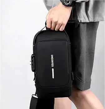 Smart Anti-Theft Crossbody Bag with USB Charging Port – Waterproof & Secure