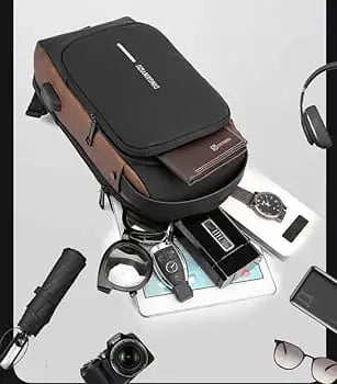 Smart Anti-Theft Crossbody Bag with USB Charging Port – Waterproof & Secure