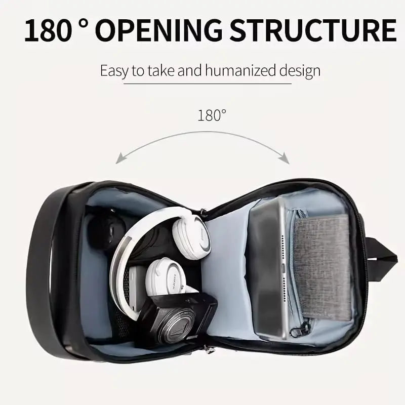 Smart Anti-Theft Crossbody Bag with USB Charging Port – Waterproof & Secure