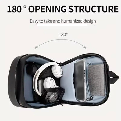 Smart Anti-Theft Crossbody Bag with USB Charging Port – Waterproof & Secure