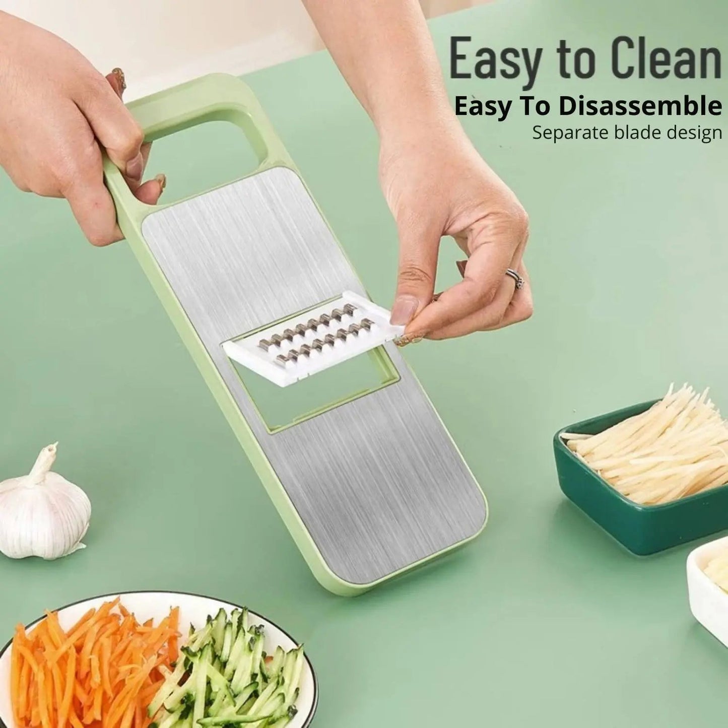 Stainless Steel 5in1 Multifunctional Vegetable Slicer Cutter mf gadgetshub