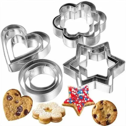 Stainless Steel Biscuit Cookie Cutter DIY Mold 12Pcs Set mf gadgetshub