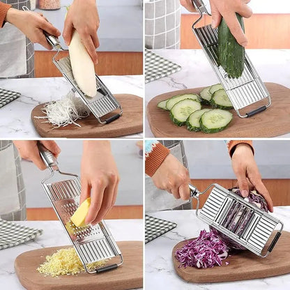 Stainless Steel Multifunctional Portable Manual Vegetable Grater Shredder Cutter
