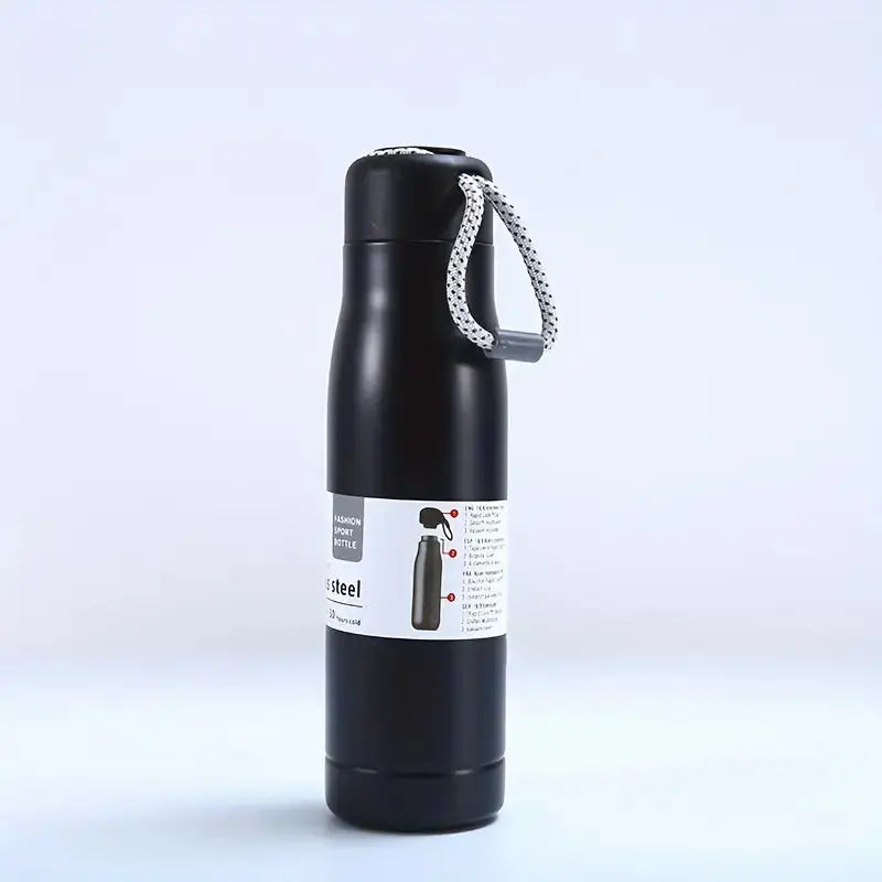 Stainless Steel Vacuum Flask Hanging Rope Water Bottle